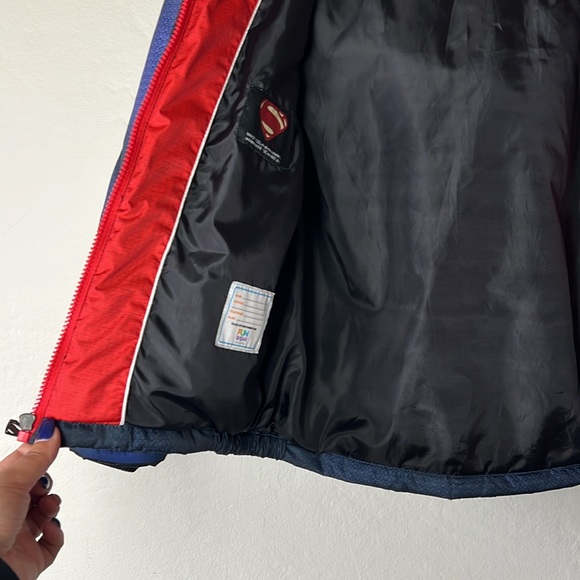 Kids Superman Puffer Jacket | Kids | Boys | Red/Blue | 8| Fun Wear - Picture 11 of 11